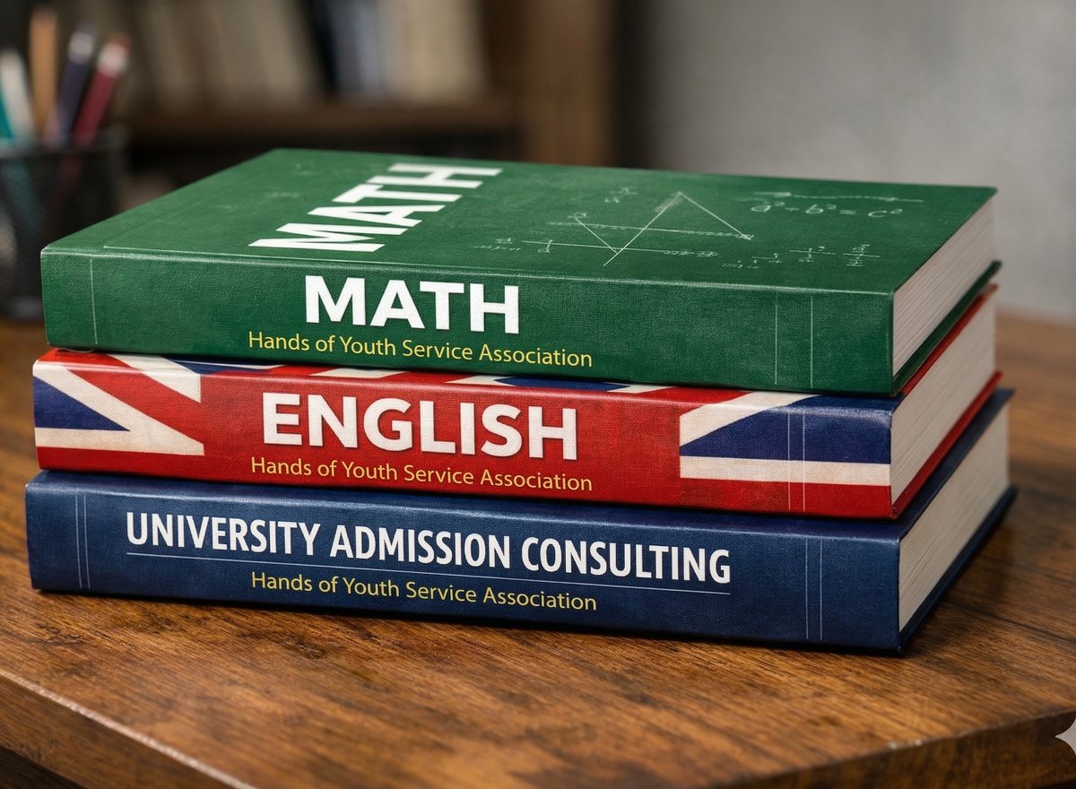 Hands of Youth academic books for math, English, and university admission consulting